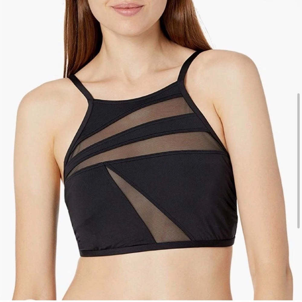 NEW NWT KENNETH COLE NEW YORK BLACK TANKINI SWIM TOP OFFERS ACCEPTED